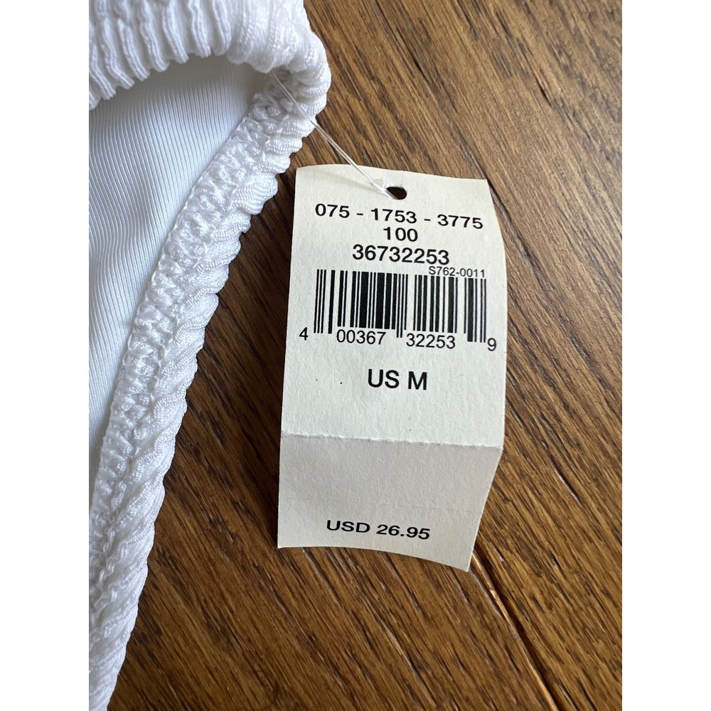 NWT Aerie White Textured Cable Knit Scoop Bikini Set Beachy Minimalist Vacation - Picture 7 of 12